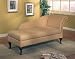 Kitchen & Housewares : Tan Microfiber Chaise Lounger with Storage Space