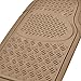 BDK Universal Fit 3-Piece Ultra Premium Car Floor Mat - Rubber (Beige)