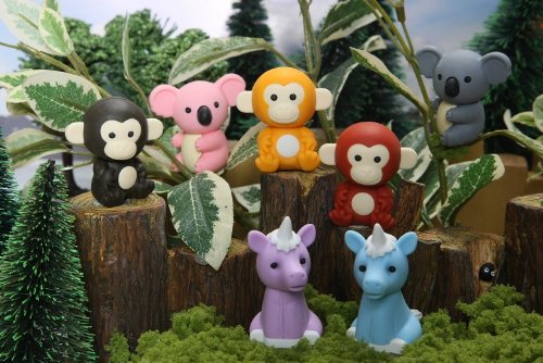 Iwako Japanese Erasers / Jungle Animals 7 pcs.
