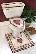 Country Star Bathroom Bath Mat And Toilet Cover by Collections Etc