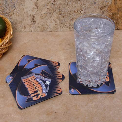 NBA Denver Nuggets 4-Pack Sublimated Logo Neoprene Coaster Set