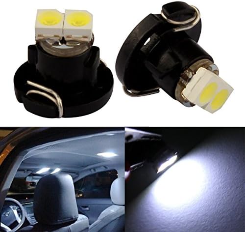 LLCJ 10 X Car Cool White T4.2 Neo Wedge 2-3528 SMD SMT 12V LED Cluster Instrument Light Lamp Bulbs