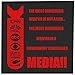 Anti Media Back Patch - Authority Establishment Corporation Social Political Activism Anarchism Anarchy Class War Anarcho Front ALF Punk Earth Human Rights Welfare Animal Liberation Testing Government