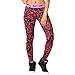 Zumba Dance Workout Wide Jacquard Waistband Compression Leggings For Women