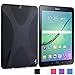 Tab S2 9.7 Case, LK [Perfect Fit] X Design Slim TPU Gel Rubber Soft Skin Case Cover for Sasmung Galaxy Tab S2 9.7 + Free Stylus Pen (Black )