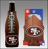 SET(2) SAN FRANCISCO 49ERS FOOTBALL CAN & BOTTLE KOOZIE