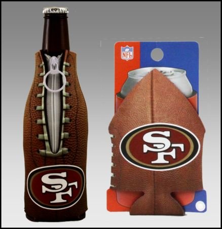 SET(2) SAN FRANCISCO 49ERS FOOTBALL CAN & BOTTLE KOOZIE
