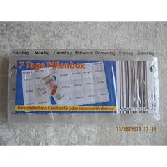 7 Tage Pillendose Medikamentendose Pillenbox Dosierer mit 21 F�cher, beschriftet: Morgen, Mittag und Abend