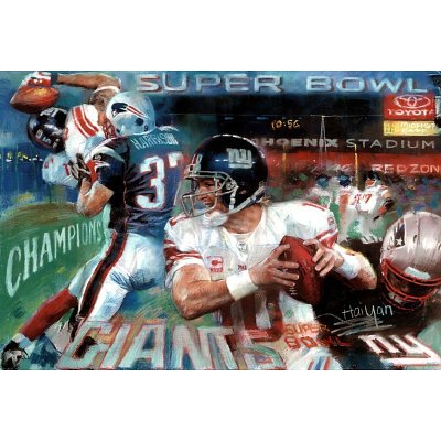 New York Giants (SuperBowl Champions, In Action) Sports Poster Print - 11x17