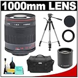 Vivitar 500mm f/8.0 Series 1 Multi-Coated Mirror Lens with 2x Teleconverter (=1000mm) + Tripod + Case + Accessory Kit for Nikon D40, D60, D90, D200, D300, D300s, D3, D3s, D3x, D700, D3000 & D5000 Digital SLR Cameras