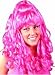 Spicy Glam Long Curly Bouffant Pink Wig