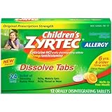 Zyrtec Children's Allergy Dissolve Tablets, Citrus, 12 Count