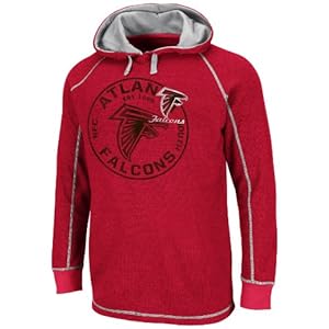 NFL Atlanta Falcons Men's Team Spotlight II Long Sleeve Pull Over, Bright Cardinal/Steel, Large