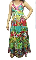 Cotton Tiered Spaghetti Strap Maxi Dress 