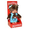 Sekiguchi 236190 - Monchhichi Mutter mit Baby in blau Kleidchen