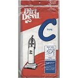 Dirt Devil, Vacuum Cleaner Replacement Bags, Type C, 3 Bags