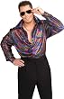 Purple XL Lame Disco Shirt - Adult XL