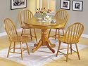 Farmhouse Style 5 Piece Oak Finish Dinette Set SHIPS FOR ONLY $4.95!
