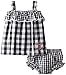 Calvin Klein Baby-Girls Infant Black White Plaid Top with Diaper Short