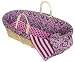 Tadpoles Damask Moses Basket in Pink