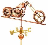 Full Size Good Directions Chopper Weathervane Polished Copper