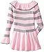 Little Lass Girls' 2 Piece Sweater Set Belted Stripe Cable