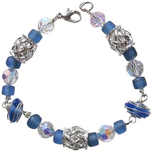 Silver and Blue Bracelet