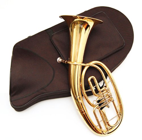 Produkt-Bild: ovales Bb Tenorhorn Bariton mit 3 Zylinder Ventile im Softcase Koffer