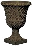 Euracast ADN9987AI Aged Iron Lattice Urn Planter (25.5 x 19.25)