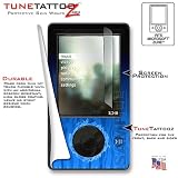 Microsoft  Zune TM (Original 30 gig) Skin Fire Blue On Black WraptorSkinz TM Kit by TuneTattooz TM