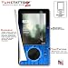 Microsoft   Zune TM (Original 30 gig) Skin Fire Blue On Black WraptorSkinz TM Kit by TuneTattooz TM