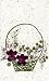 Flower Basket - Handmade with Real Pressed Flowers, Leaves, Grass Etc. Easter, Flower Girl Note Cards, Mothers Day, Get Well,