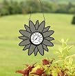 Black Iron Hanging Flower Thermometer Black Iron Hanging Flower Thermometer