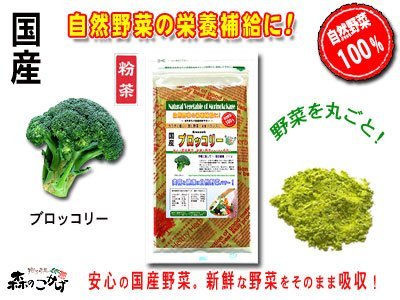国産野菜まるごと粉末【ブロッコリー】［100g　2個セット(全国一律送料無料)］●料理に混ぜて使える日頃の野菜不足を補う粉末