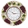 Wine Grapes Decorative Novelty Fruit Fruity Themed Wall Clock Kitchen Home Decor Vineyard Theme Purple Shape Shaped New