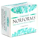 Norforms Long Lasting Feminine Deodorant Suppositories, Unscented, 12 suppositories