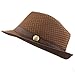 The Hat Depot Light Weight Classic Soft Cool Mesh Crushable Fedora hat (S/M, Brown)
