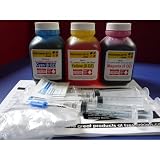 Sol Brand Refill 8oz Cyan, Magenta, Yellow 3pk Ink Refill Kit Set for CB337WN CB338WN HP #75 #75XL OfficeJet J6424 J6450 J6480 J6488 Deskjet D4260 D4263 D4268 D4280 D4360 D4363 D4368