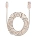 Bestfy 10 Feet Extra Long Tangle-Free Nylon Braided Micro USB 2.0 Power Cable Cord With Aluminum Heads for Smartphones, Tablets, MP3 Players - Golden