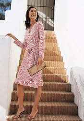 Wrap Dress In Solids Or Patterns, Misses