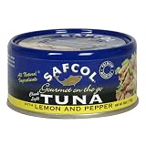 SAFCOL Gourmet on the Go Chunk Light Tuna with Lemon and Pepper in Spring Water, 6-Ounce Cans (Pack of 24)
