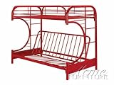 Twin Full Size Futon Red Finish