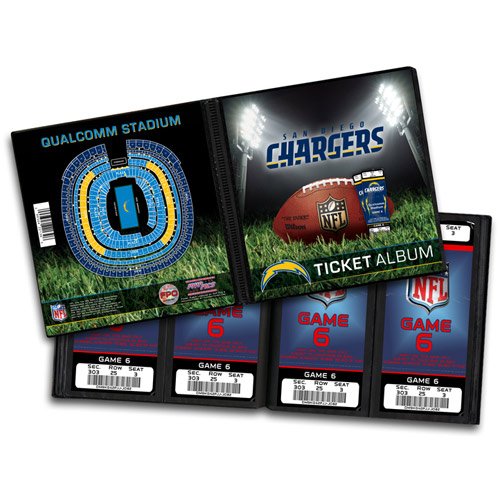 NFL San Diego Chargers Ticket Album