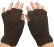 Handmade Artisan Pure Alpaca Natural Fiber Gloves - Craving Rich Chocolate (Knitted by Hand/One size fits most women)