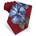 Tropical Flowers Tie by Wild Ties - Burgundy Silk