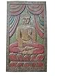 Budha Wall Sculpture Hand Carved Buddha Carved Wood Art Doors Yoga India 72x36