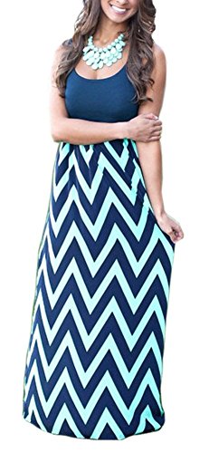 Demetory women`s boho sleeveless wave striped maxi dress (u18-20/…