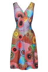 A-line V-neck Sleeveless Spaghetti Strap Polyester/Spandex Summer Shirred Draped Floral Print Geometric Print Scoop Neck Midi Dress 