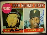 Rich Hebner & Al Oliver Pittsburgh Pirates Rookie Stars #82 1969 Topps Signed Baseball Card
