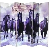 6-Ft-Tall-Double-Sided-Horses-Canvas-Room-Divider